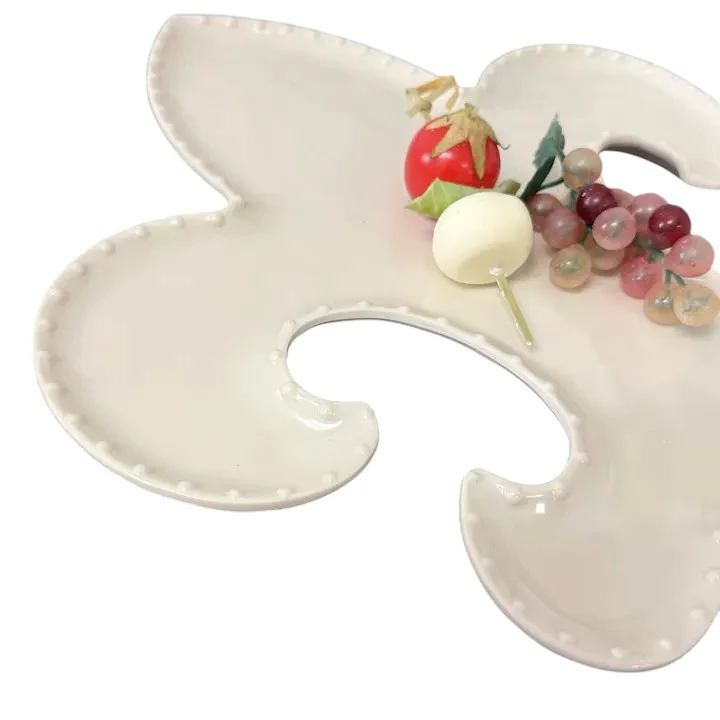 12 1/4" Fleur-de-Lis Melamine Plate - Image 3