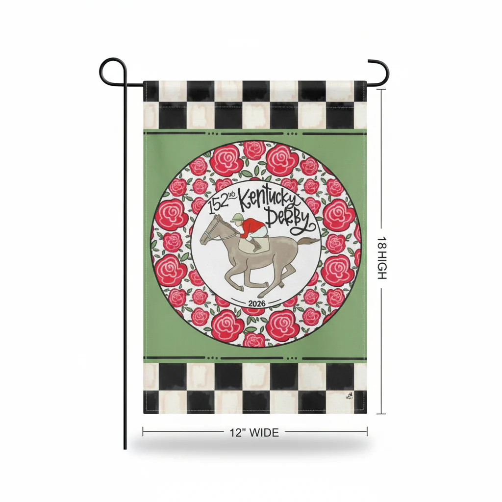 152nd Kentucky Derby Ring of Roses | 12" x 18"Garden Flag - Image 3