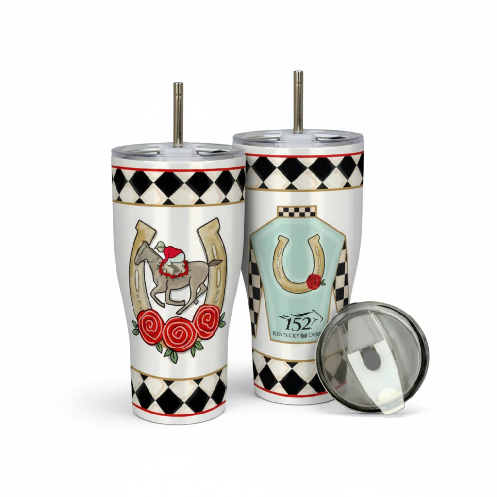152nd Kentucky Derby Stainless Steel Tumbler with Straw and Lid | 30 oz.