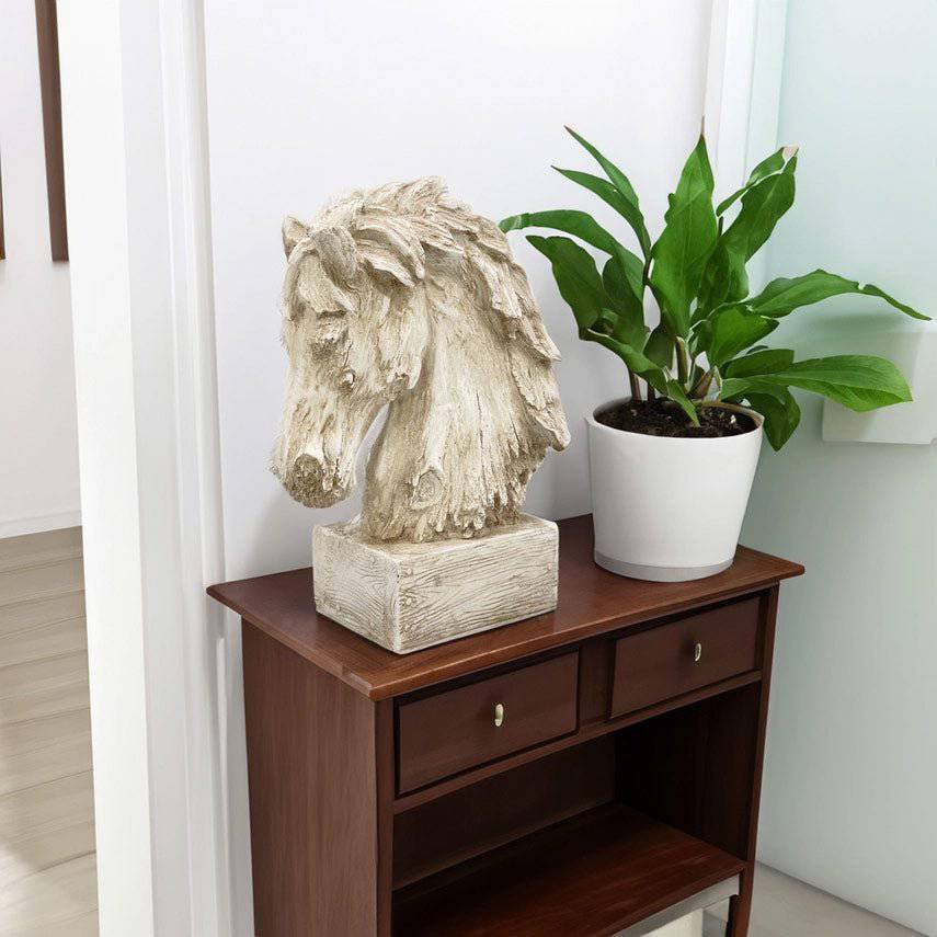 18" Horsehead Statue - Image 3