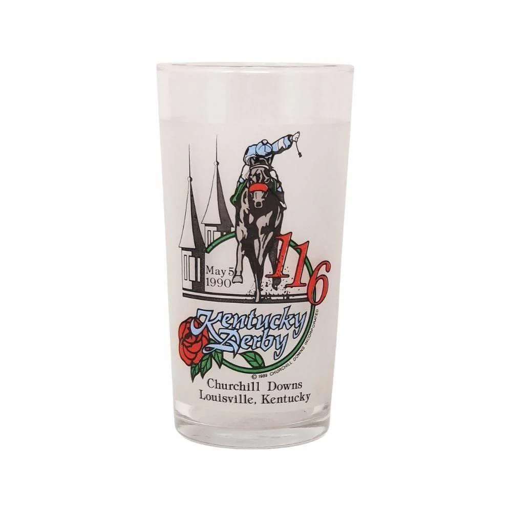 1990 Official 116th Kentucky Derby Mint Julep Glass
