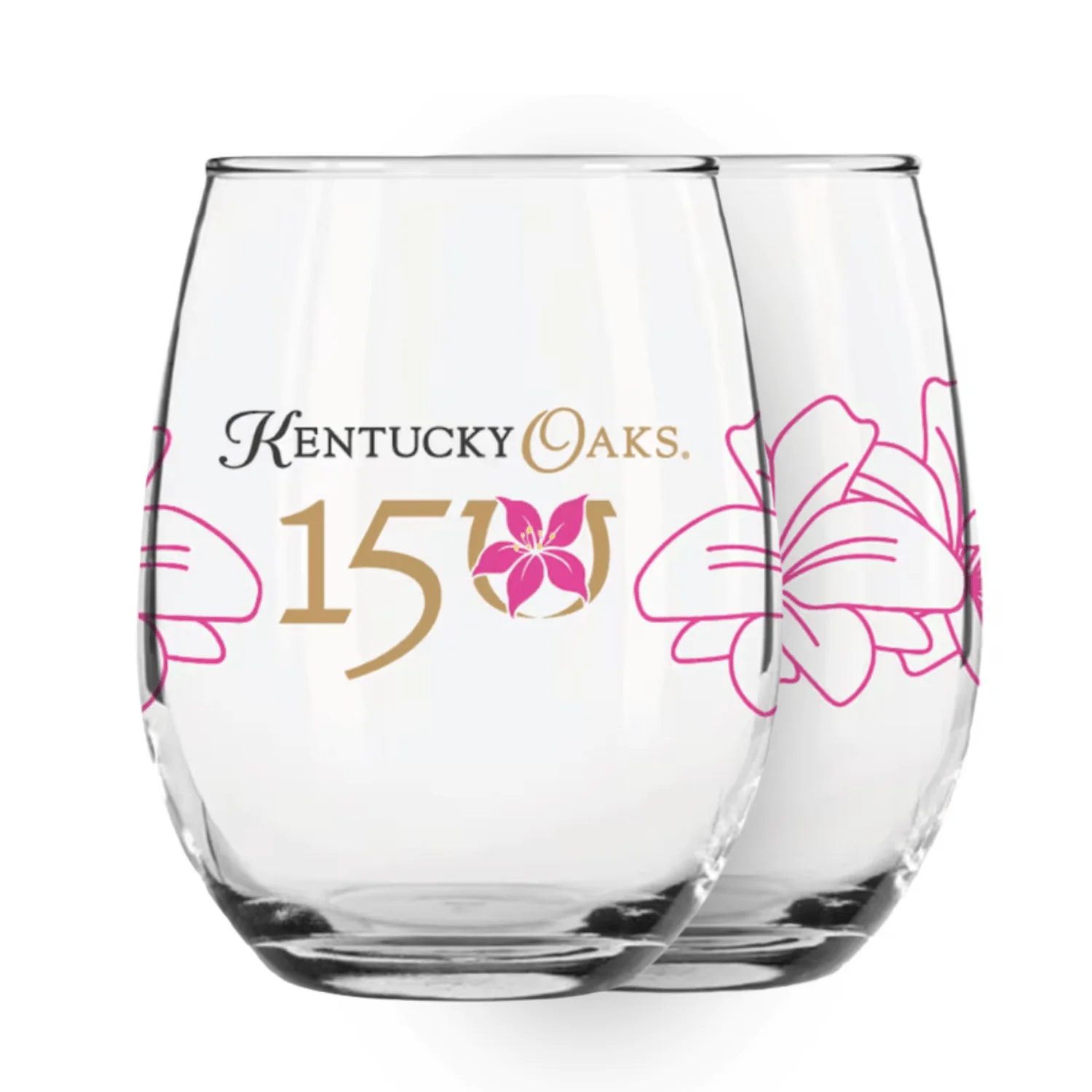 2024 Official 150th Kentucky Derby Oaks Stemless Wine Glass