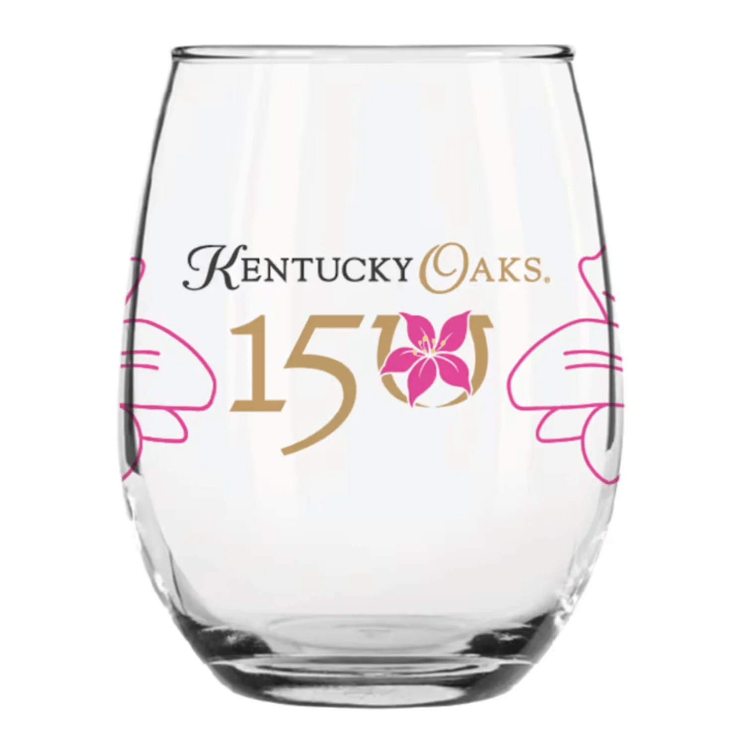 2024 Official 150th Kentucky Derby Oaks Stemless Wine Glass - Image 2