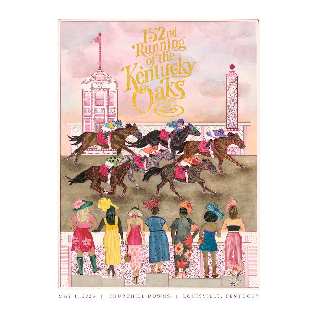 2026 Kentucky Oaks 152nd Limited-Edition Print - Gold Foil, Signed by Artist - Image 3