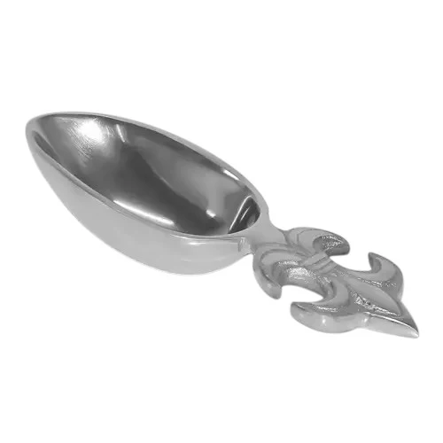 7" Fleur De Lis Silver Ice Scoop - Image 3