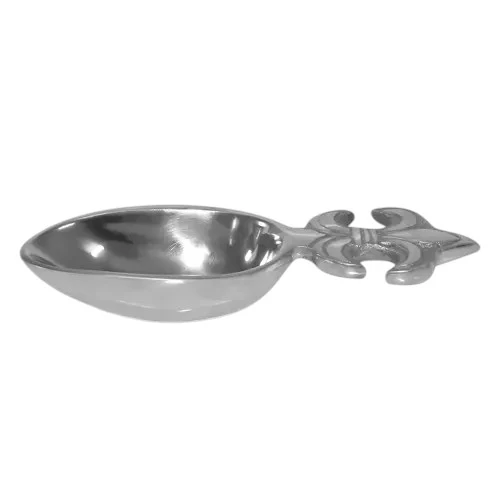 7" Fleur De Lis Silver Ice Scoop - Image 4