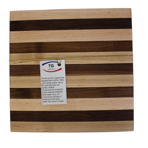 Appalachian Mountain Crafts Handcrafted Striped Wood Cutting Board - Image 3