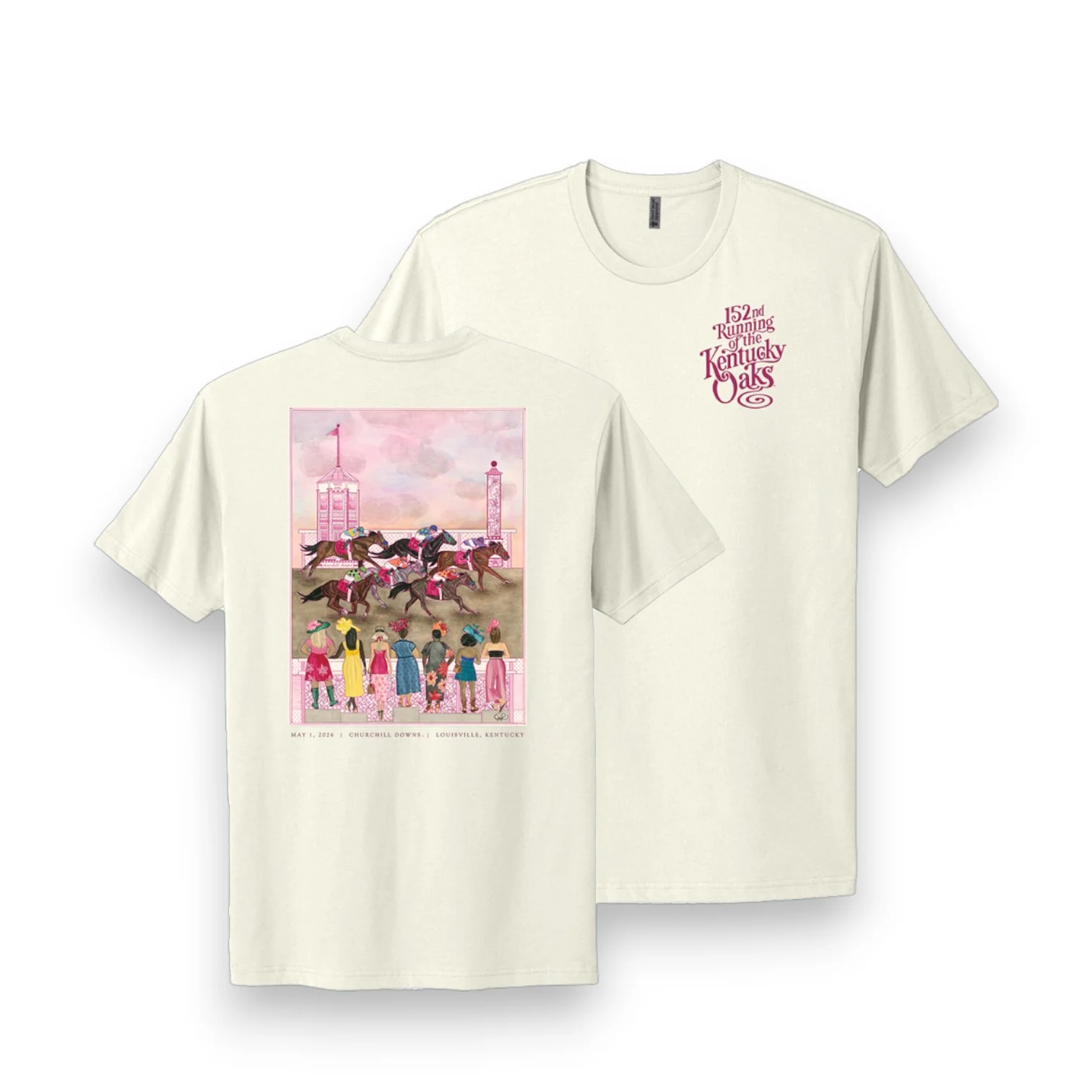 Art of the Derby 152 Kentucky Oaks Poster T-Shirt | Commemorative Soft Cotton Tee