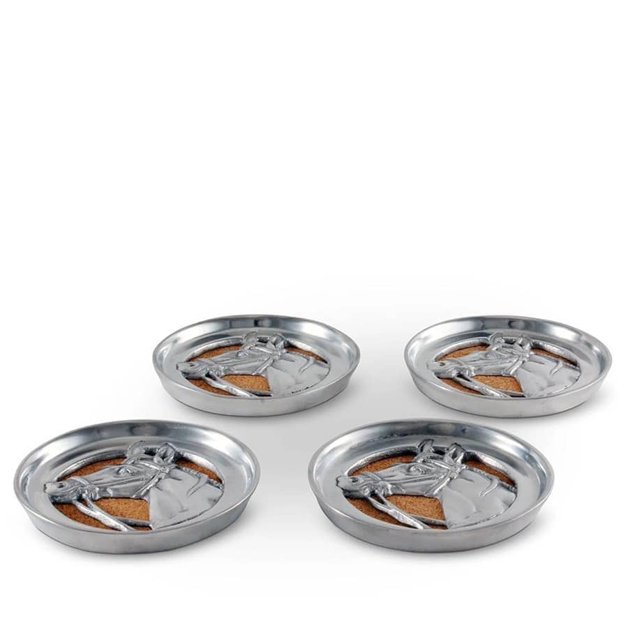 Arthur Court Equestrian Drink Coaster Set of 4
