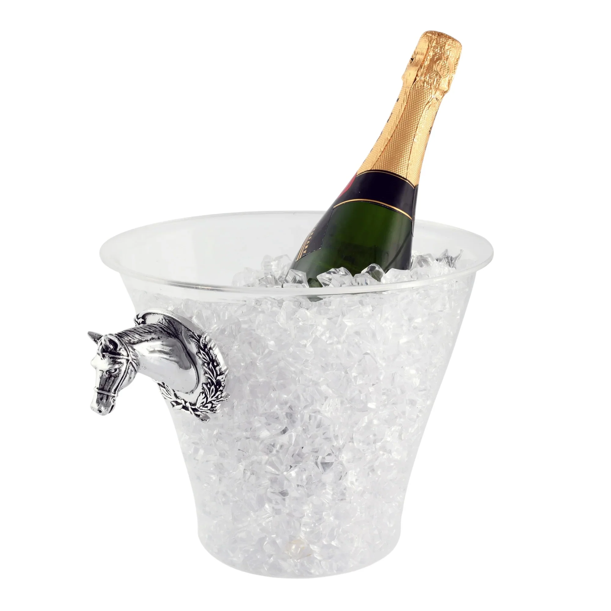 Arthur Court Equestrian Horse Head Handle Acrylic Ice Bucket