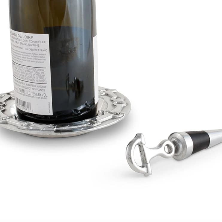 Arthur Court Equestrian Wine Coaster & Bottle Stopper - Image 4