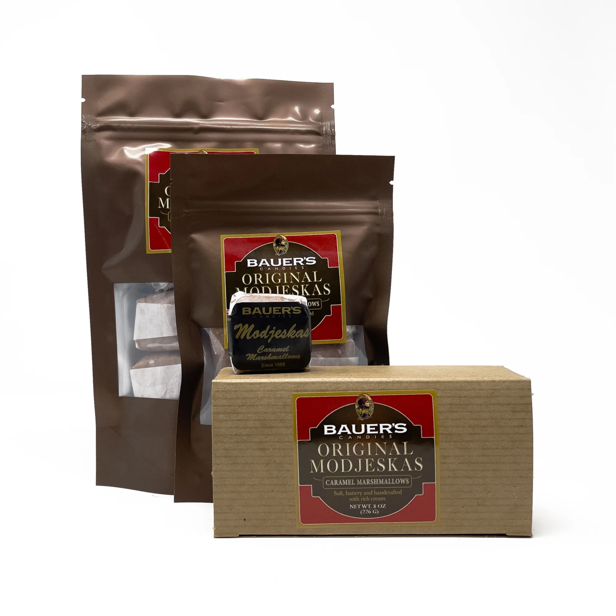 Bauer’s Caramel & Chocolate Modjeskas – Assorted Flavors & Sizes - Image 5