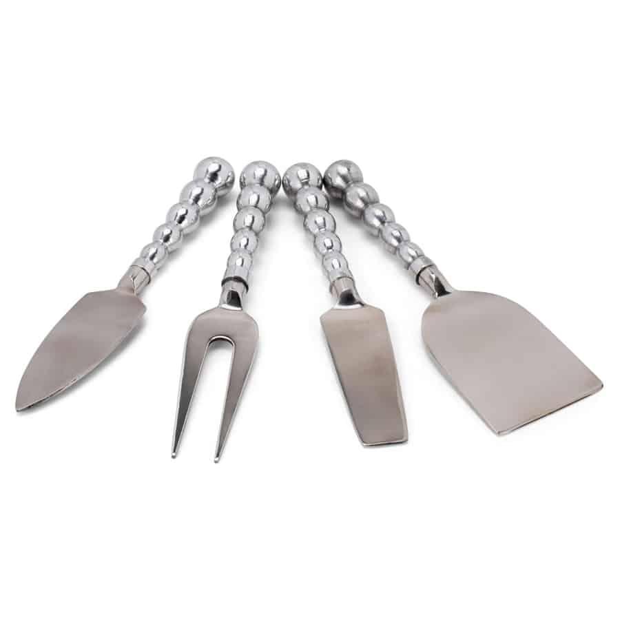 Beaded Metal Set of 4 Cheese Knives - Image 4