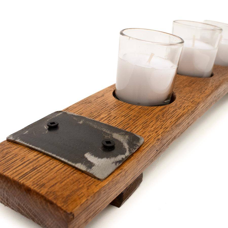 Bourbon Barrel Stave Candle Holder - Image 5