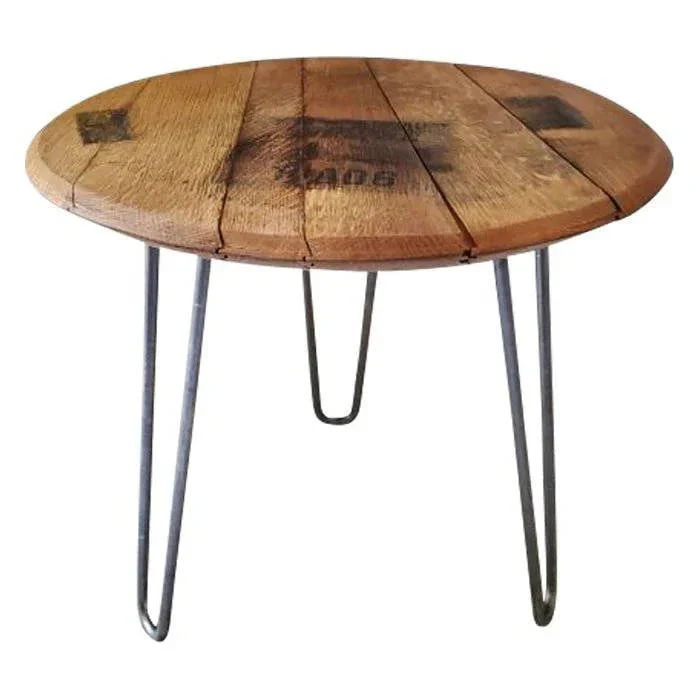 Bourbon Head Hairpin Leg Table 18"