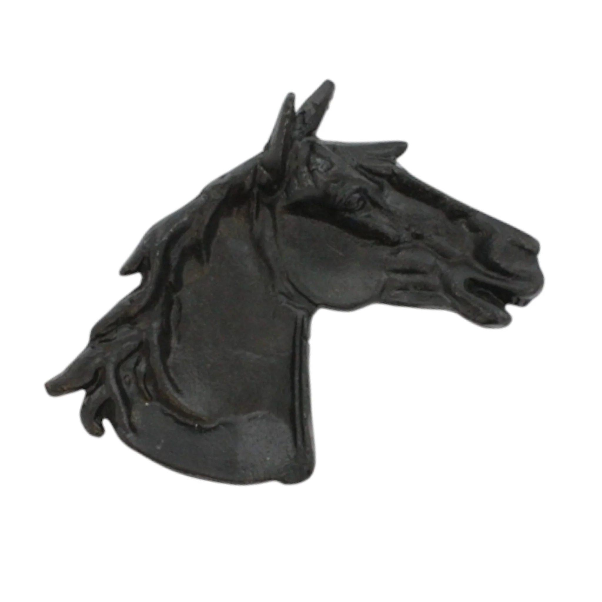 Cast Iron Horse Head Tray - Antique Black Equestrian Decor - Image 2