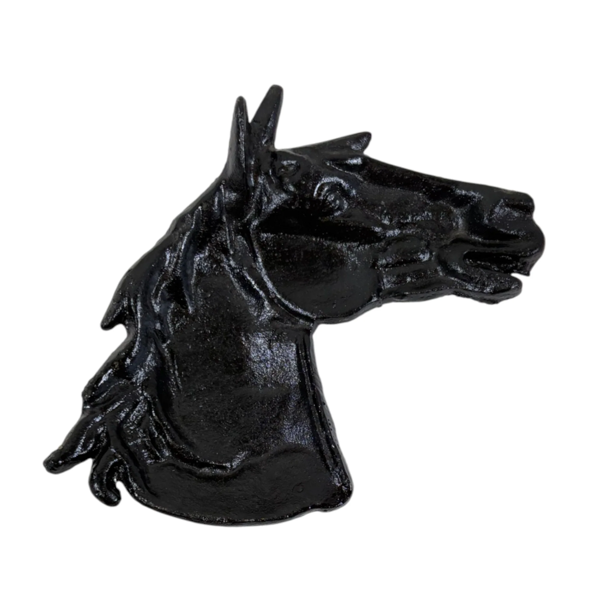 Cast Iron Horse Head Tray - Antique Black Equestrian Decor - Image 5