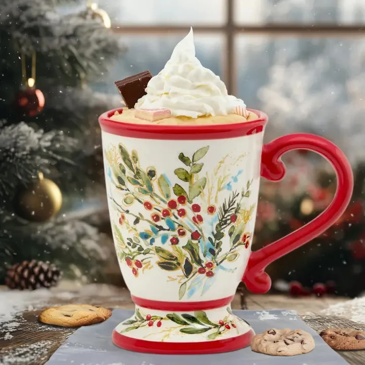 Christmas Gatherings Ceramic Mug – 16 oz. Holiday Coffee & Cocoa Mug - Image 2