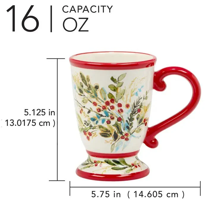 Christmas Gatherings Ceramic Mug – 16 oz. Holiday Coffee & Cocoa Mug - Image 3