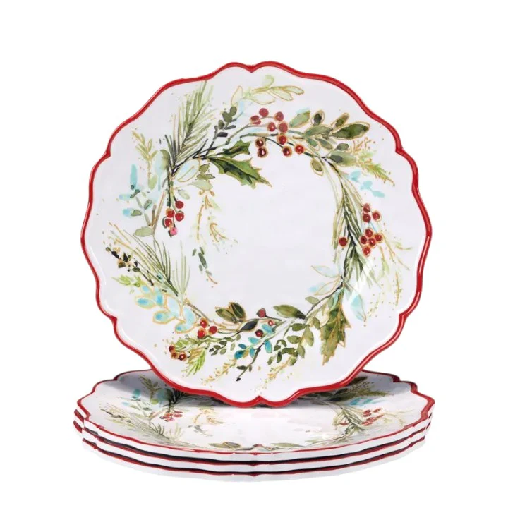 Christmas Gatherings Melamine Holiday Plates & Bowl – 11" Dinner, 9" Salad, 8.5" All-Purpose Bowl - Image 3