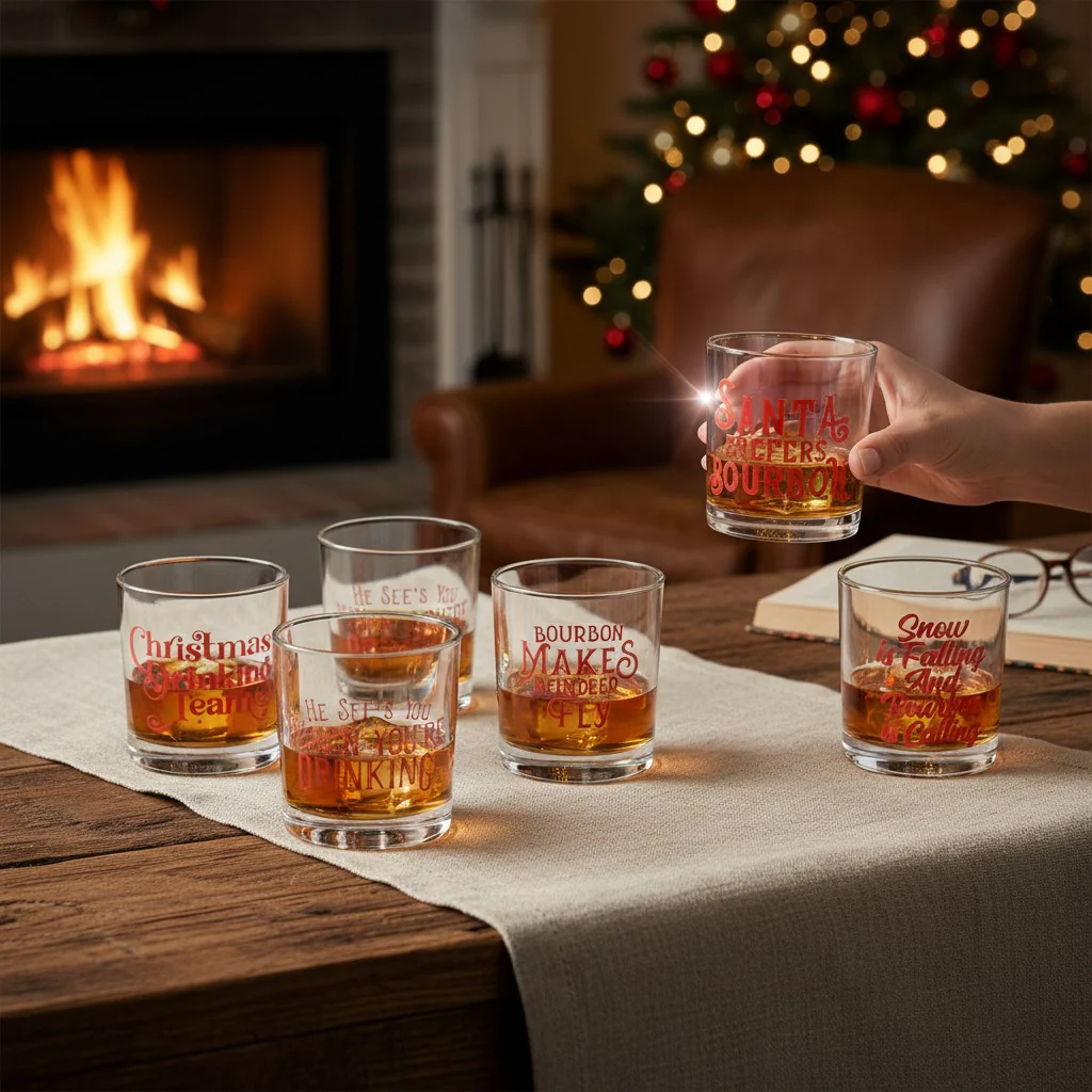 Christmas Rocks Glasses – 5 Festive Sayings - Image 2