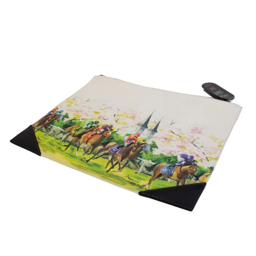 Churchill Downs Canvas Zip Bag – 15″ × 12″ Twin Spires Racehorse Pouch - Image 4