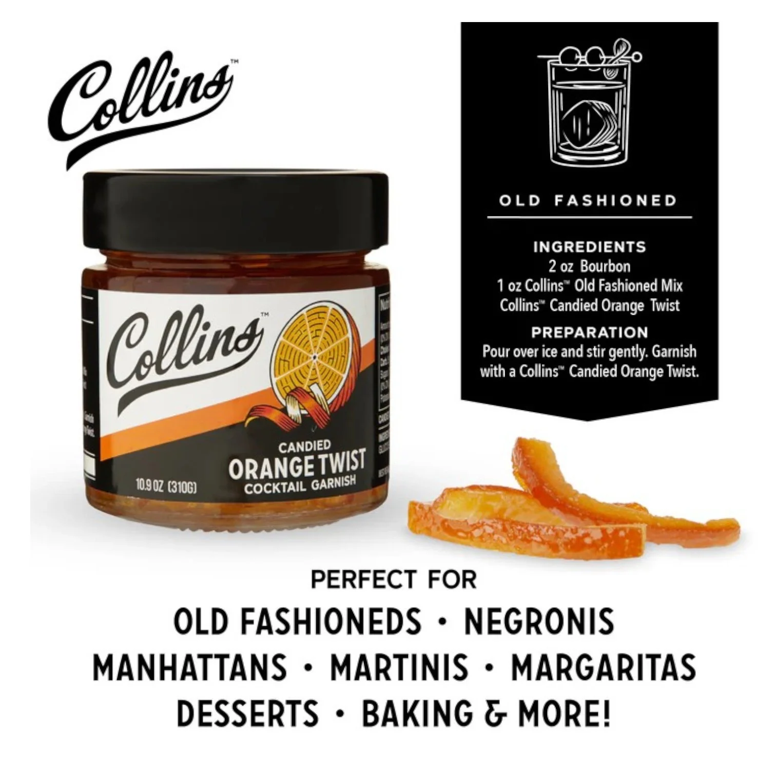 Collins Candied Fruit Twists in Syrup - Orange & Lemon - Image 4