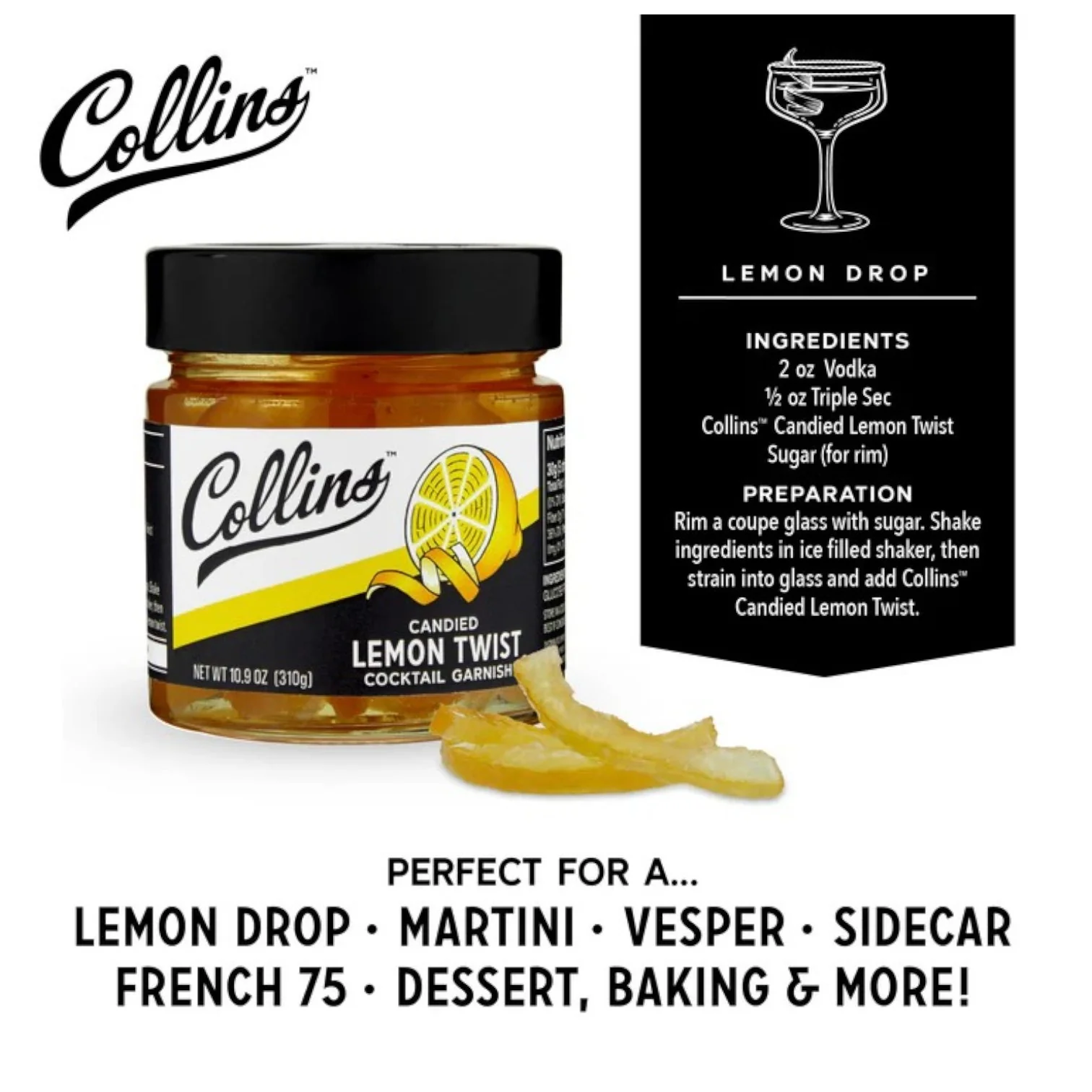 Collins Candied Fruit Twists in Syrup - Orange & Lemon - Image 7