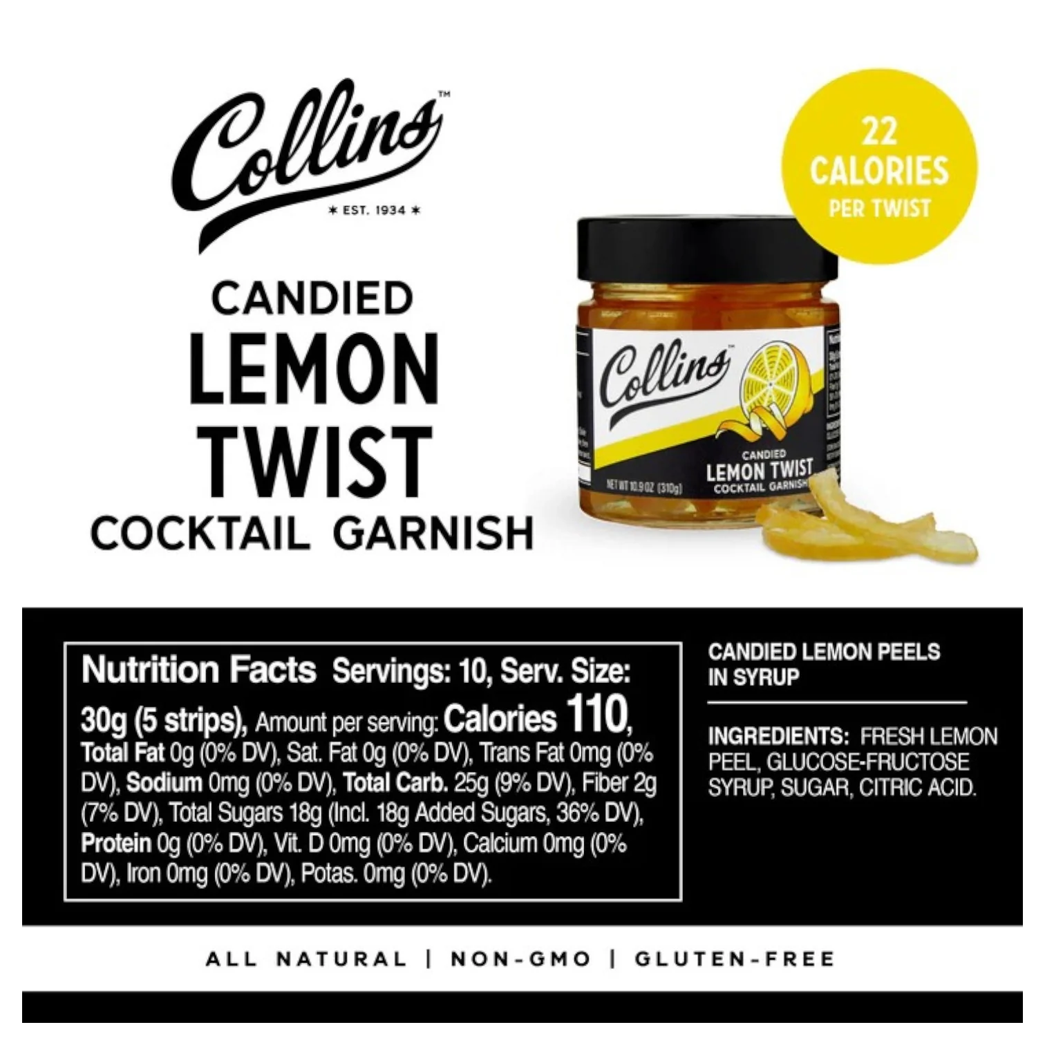 Collins Candied Fruit Twists in Syrup - Orange & Lemon - Image 8