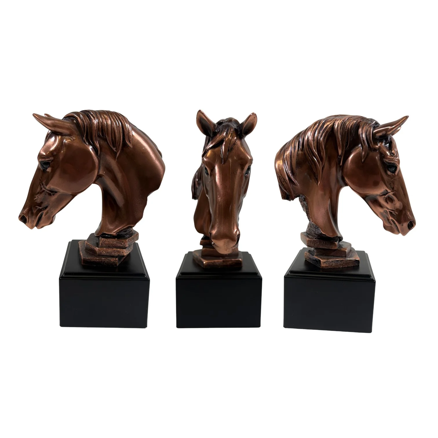 Copper Horse Head Sculpture | Elegant Equestrian Wall Decor & Gift - Image 3