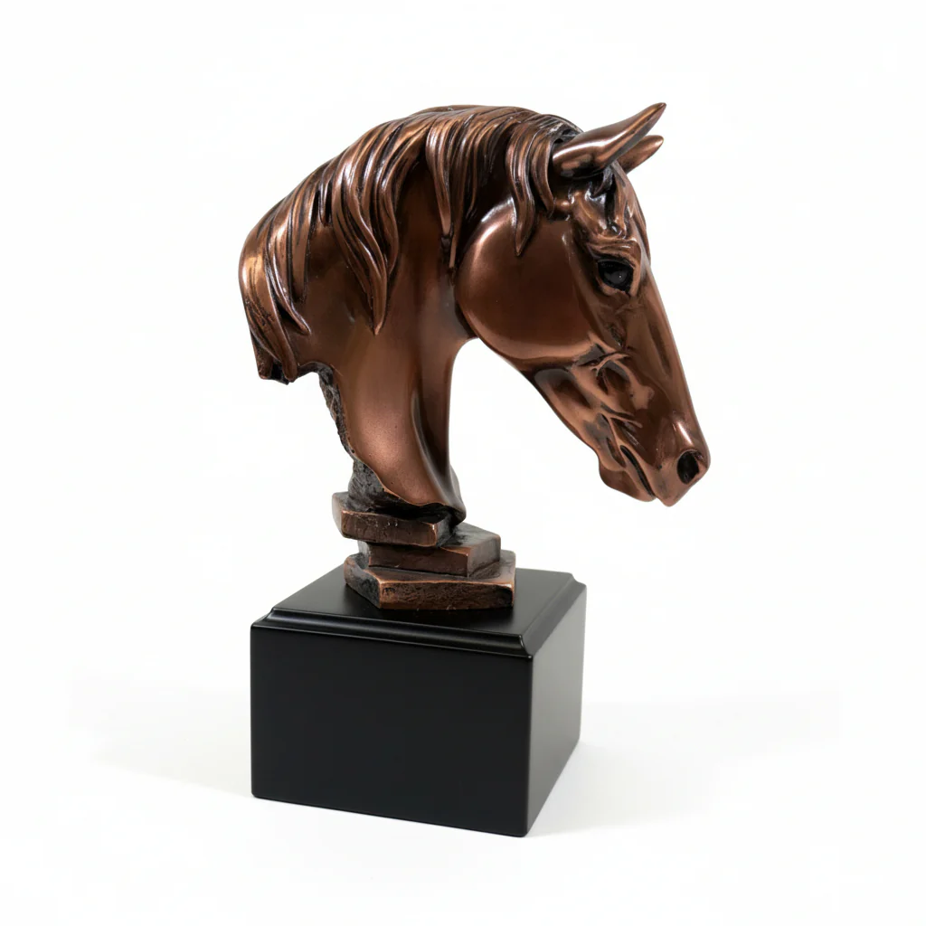 Copper Horse Head Sculpture | Elegant Equestrian Wall Decor & Gift - Image 5