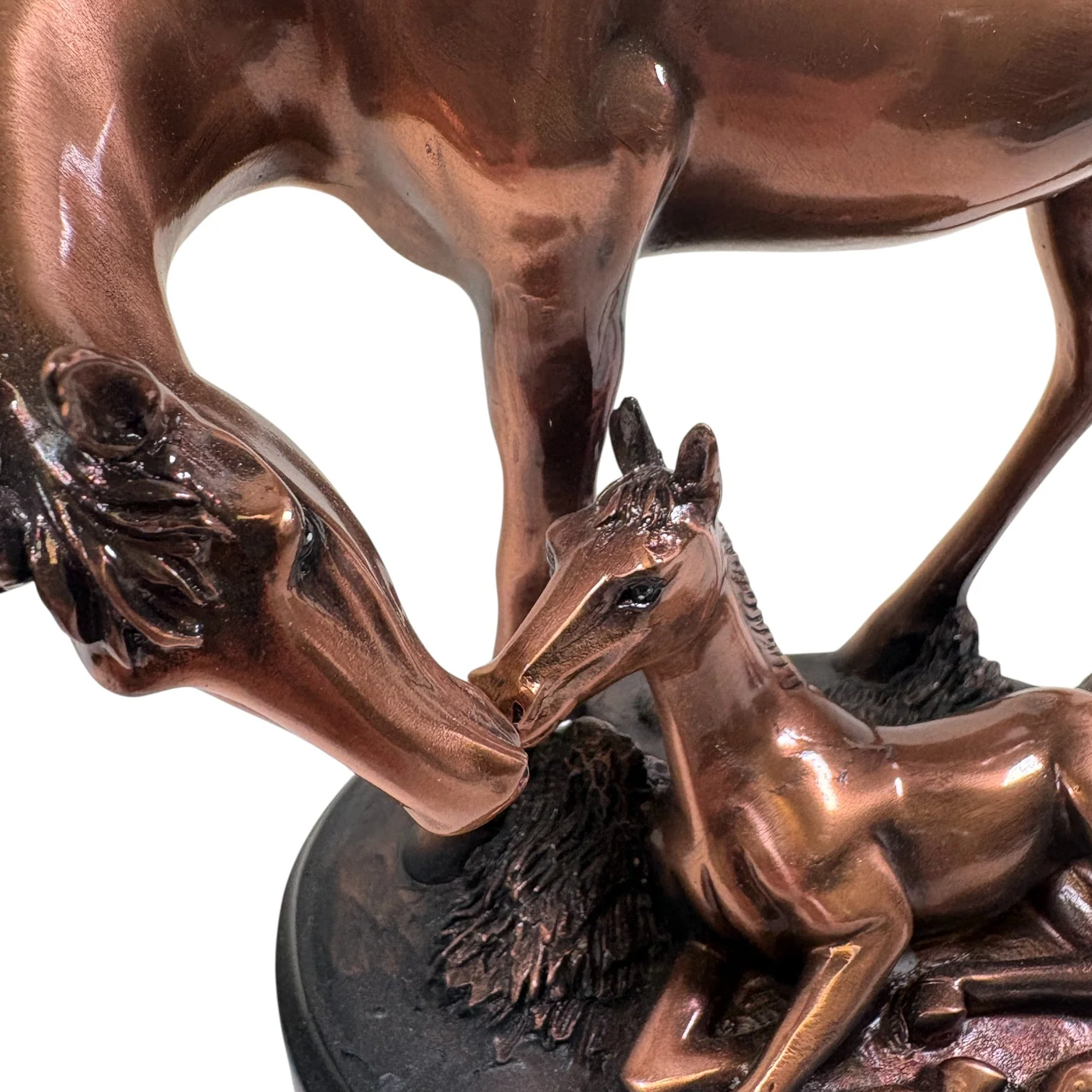 Copper Mom & Baby Horse Sculpture | Available in Two Sizes - Image 8