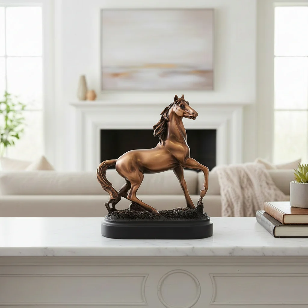 Copper Standing Horse Sculpture | Kentucky Equestrian Decor - Image 4