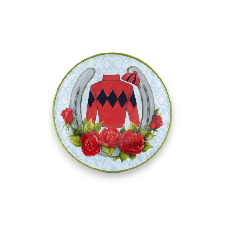 Day at the Races Canape Plates | 6-Inch Earthenware Appetizer Plates - Image 4
