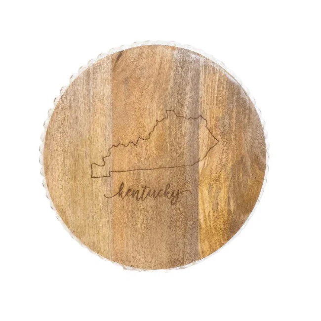 Decorative Kentucky Serving Board – 11.5" Round, Engraved - Image 3