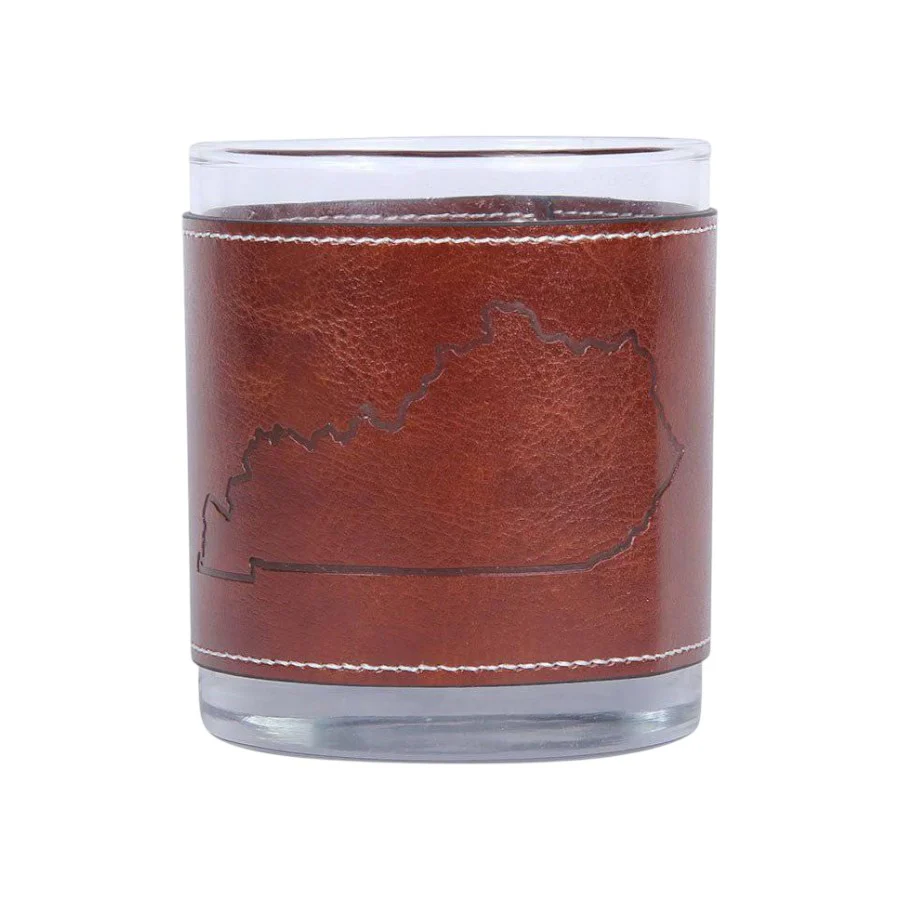 Derby-Themed Faux Leather-Wrapped Rocks Glass – Racing Designs - Image 3