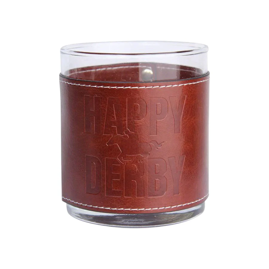 Derby-Themed Faux Leather-Wrapped Rocks Glass – Racing Designs - Image 6