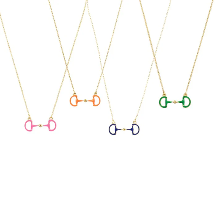 Eclipse Enamel Horsebit Necklace | Modern Equestrian Jewelry