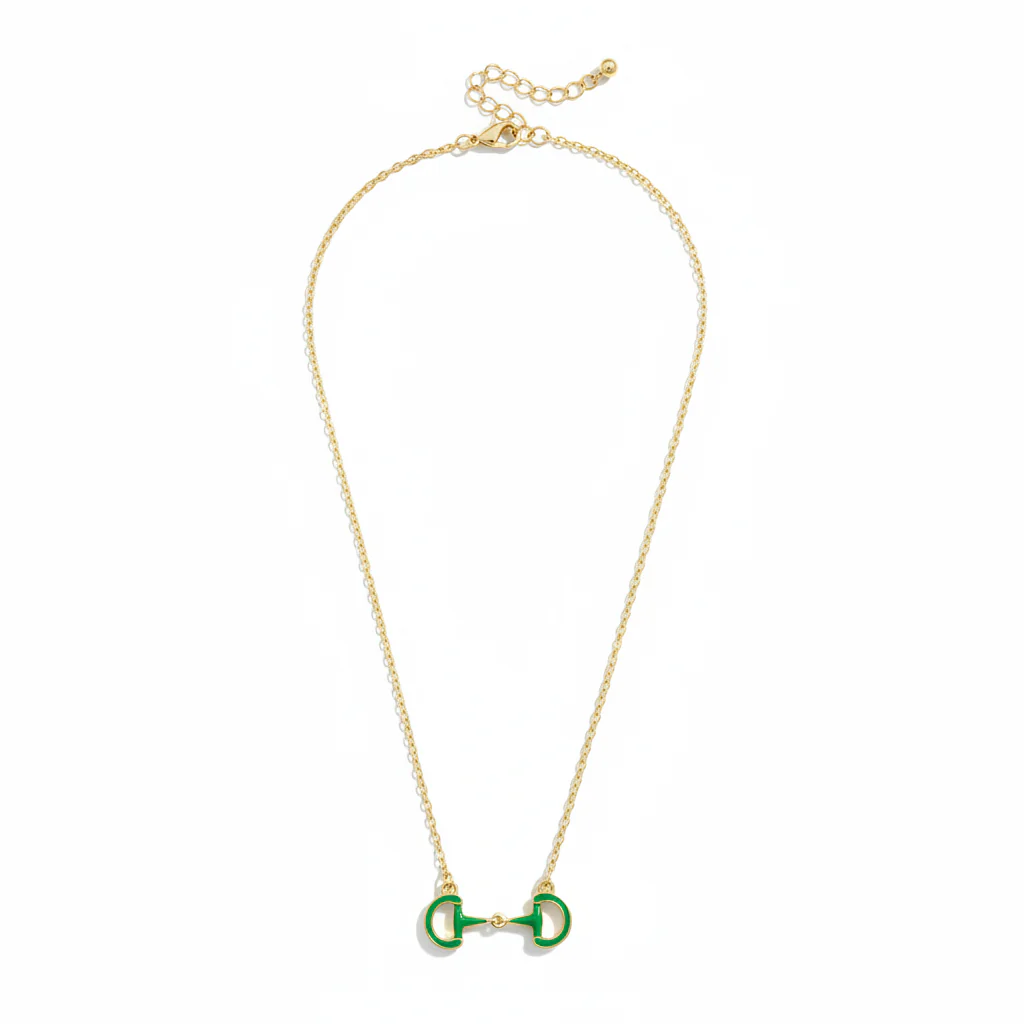 Eclipse Enamel Horsebit Necklace | Modern Equestrian Jewelry - Image 3