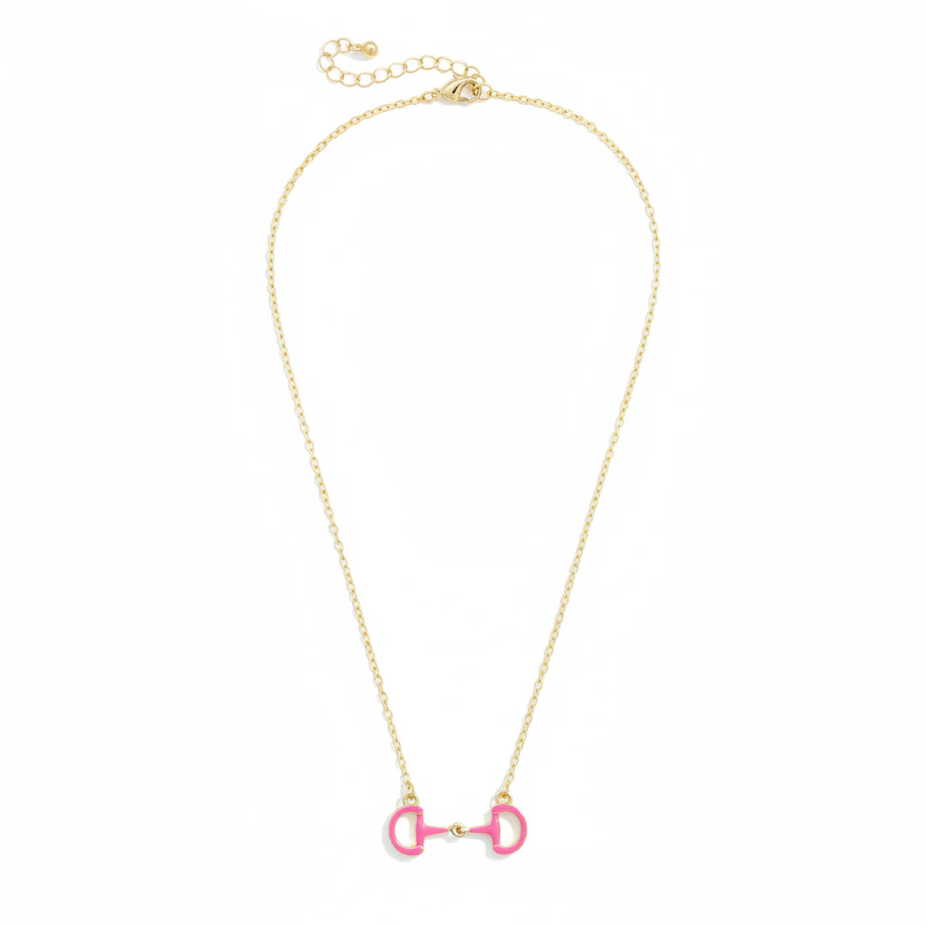 Eclipse Enamel Horsebit Necklace | Modern Equestrian Jewelry - Image 6