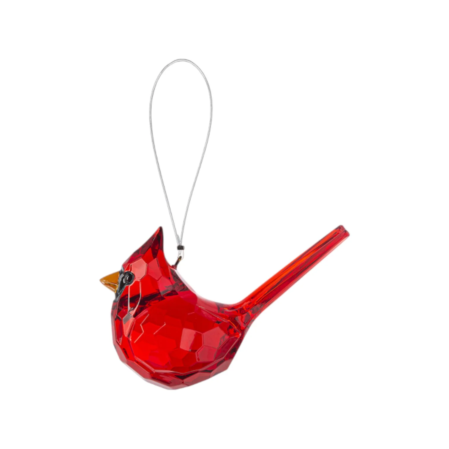 Elegant Cardinal Ornament – Faceted Acrylic, 3.5 in - Image 3