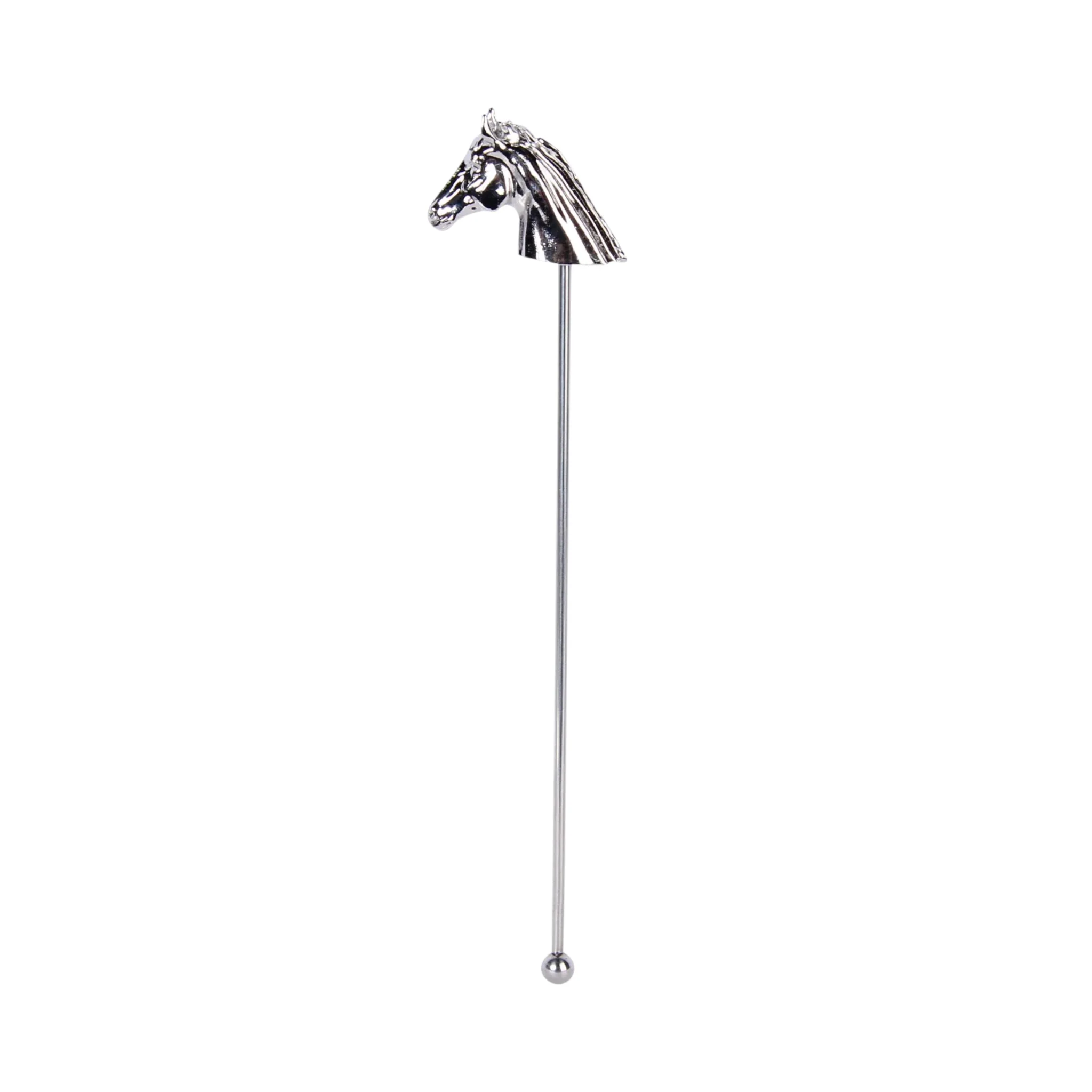 Equestrian Elegance Metal Horse Head Cocktail Stirrer - Image 4