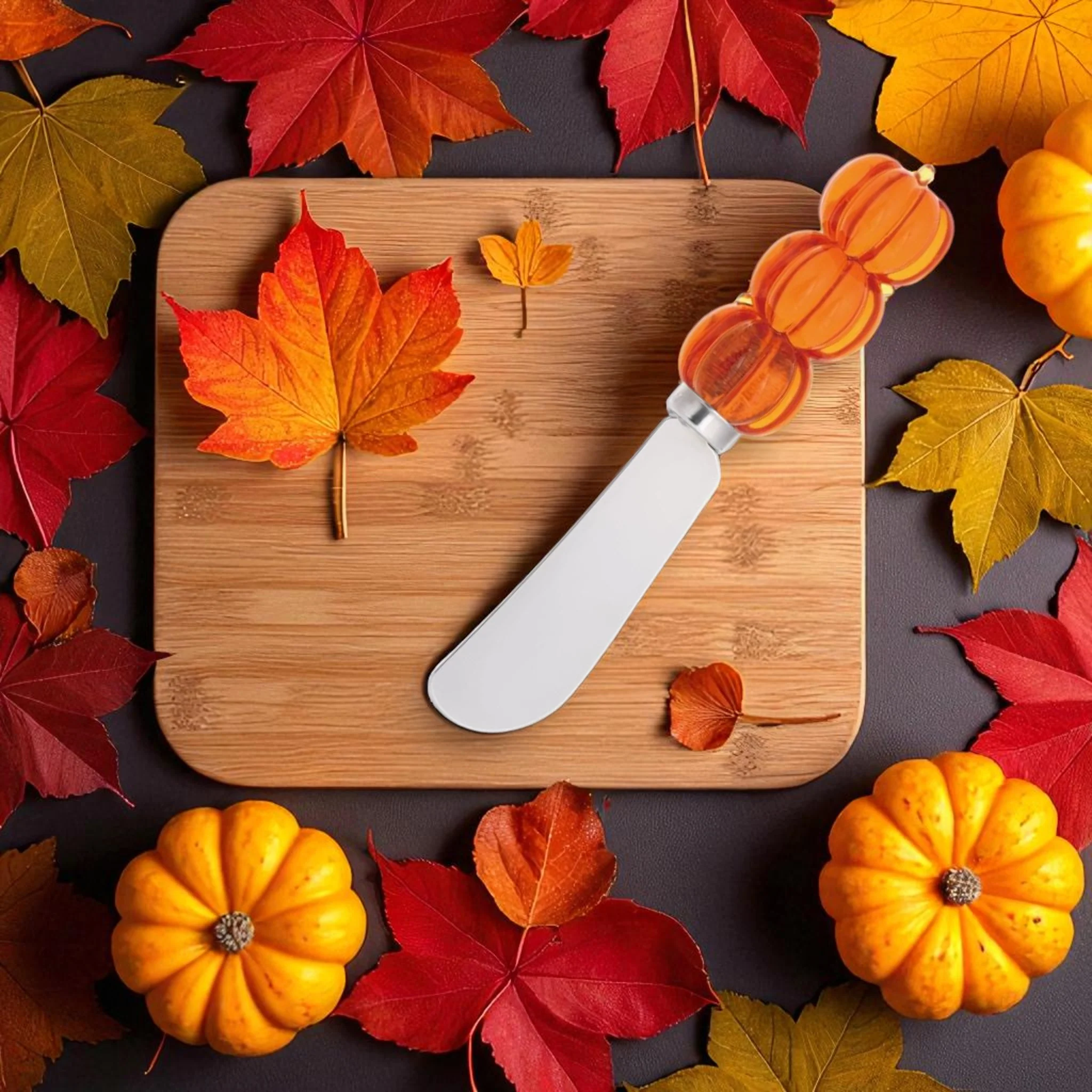 Fall & Pumpkin Themed Cheese Spreaders - Decorative Sets - Image 2