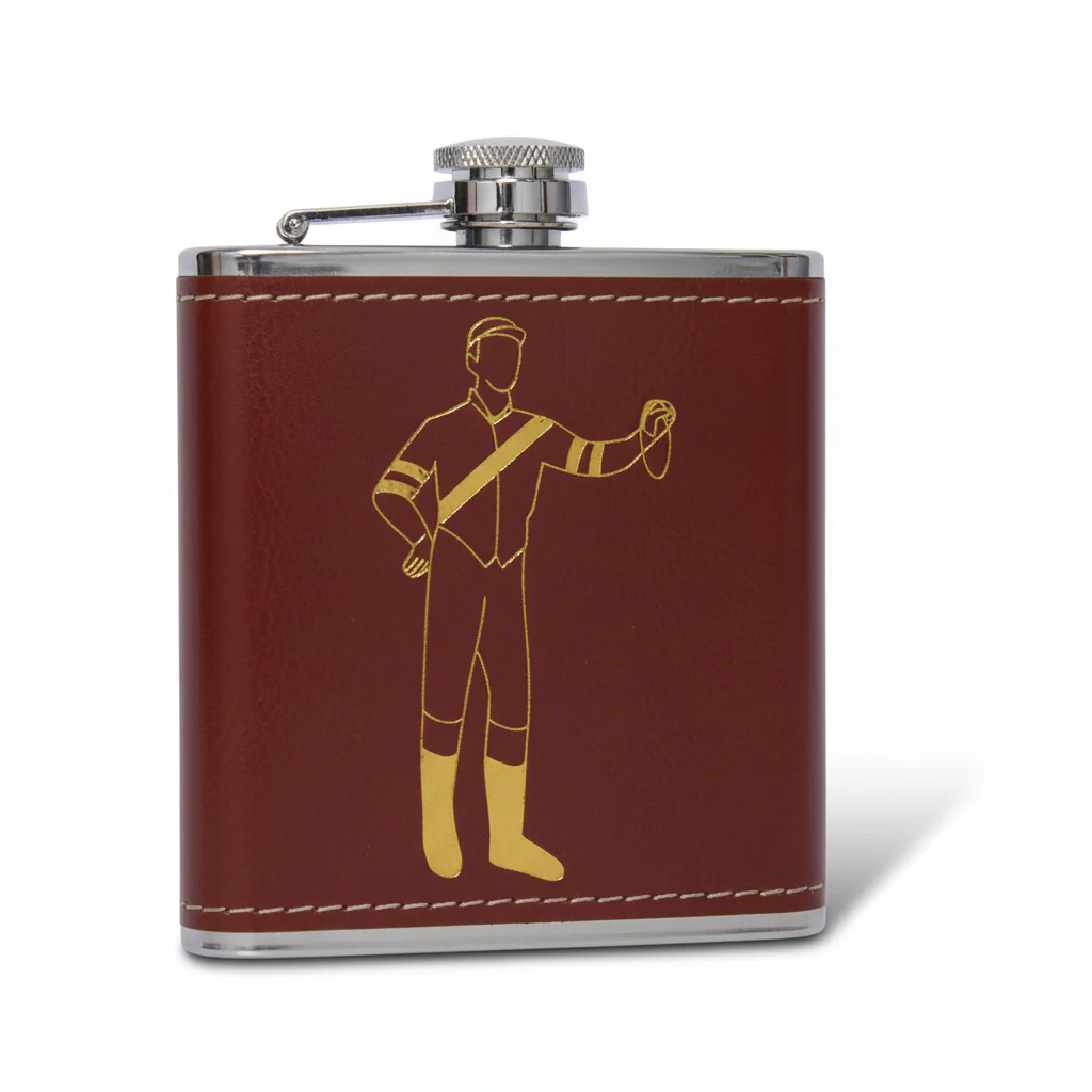 Faux Leather-Wrapped Flask Collection | Kentucky & Equestrian Designs - Image 4