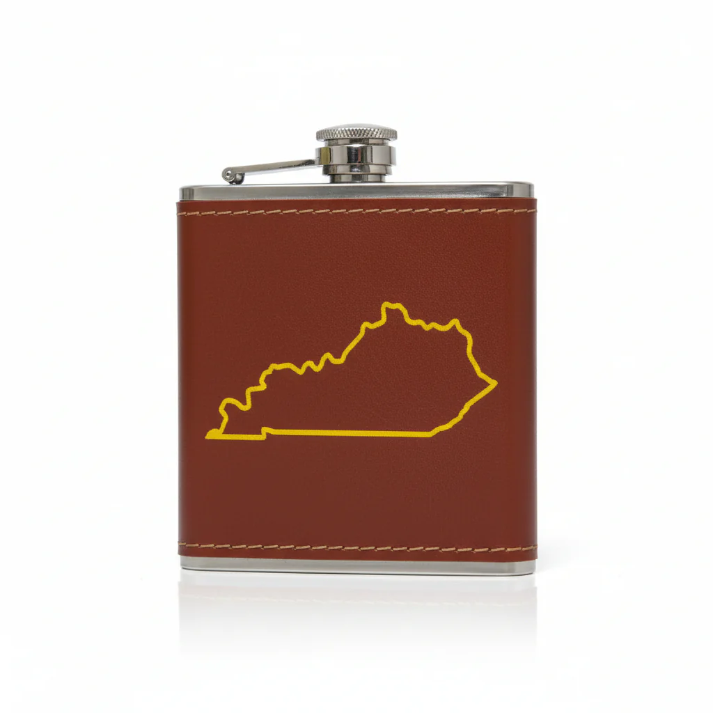 Faux Leather-Wrapped Flask Collection | Kentucky & Equestrian Designs - Image 5