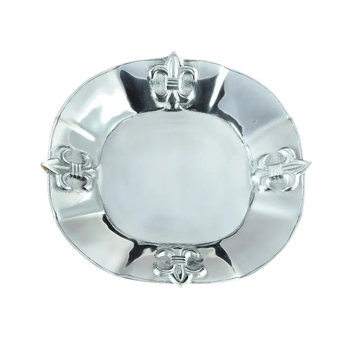 Fleur-de-Lis Round Serving Tray – 12 inch