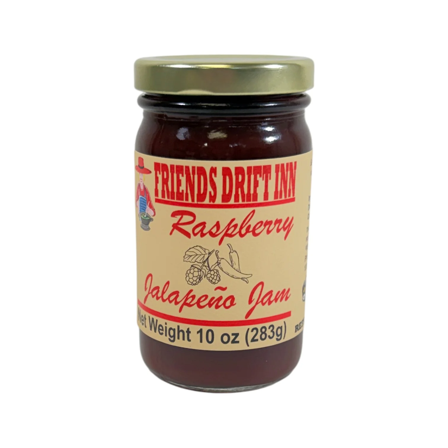 Friends Drift Inn Raspberry Jalapeno Jam | Sweet & Spicy