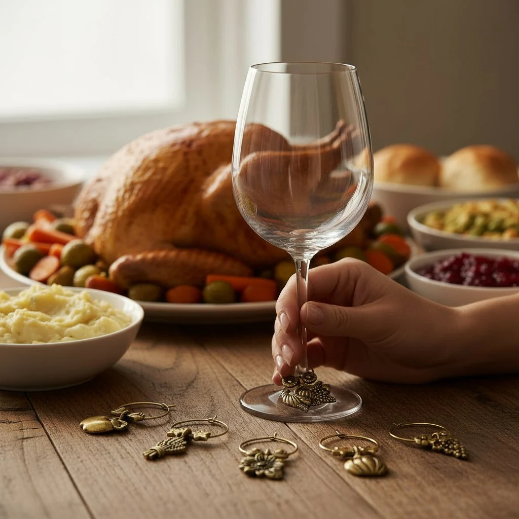 Give Thanks Thanksgiving Wine Charms - Image 2