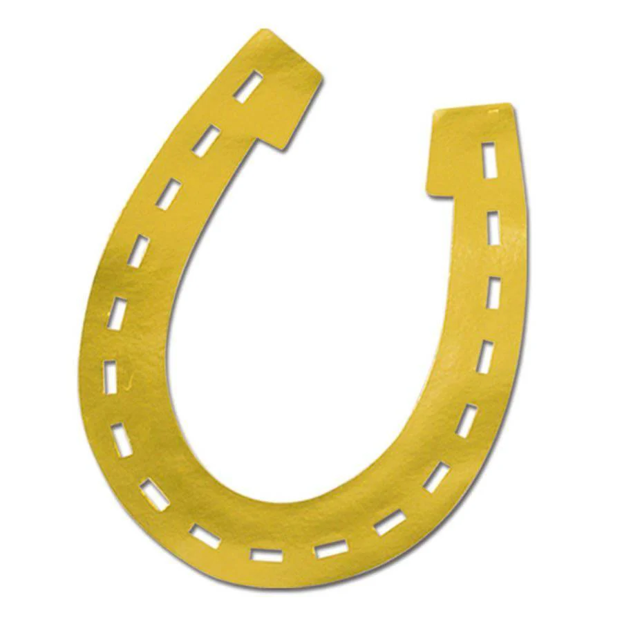 Gold Foil Horseshoe Cutout