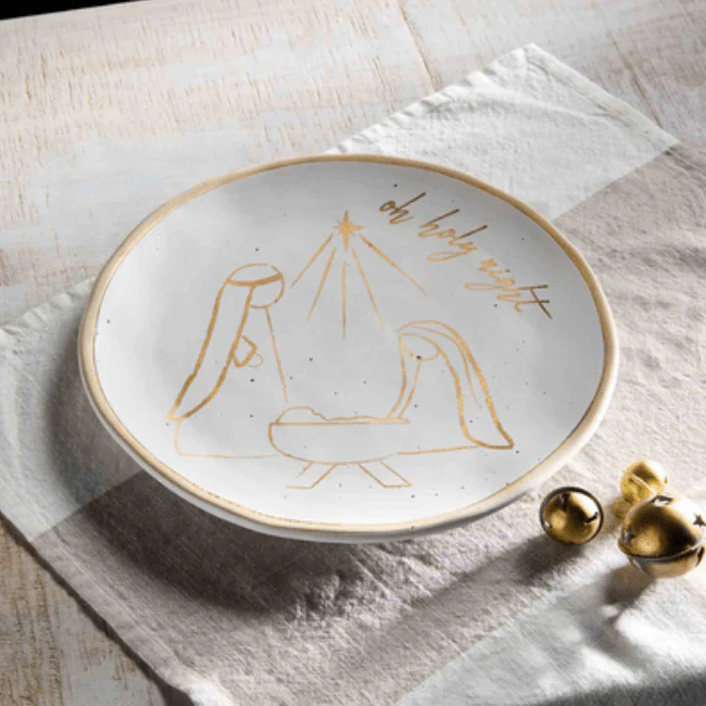 Gold Nativity Platter - Image 2